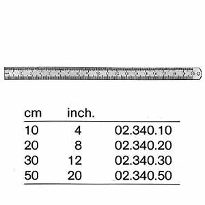 Линейка металлическая с мм/дюйм делениями 02.340.15