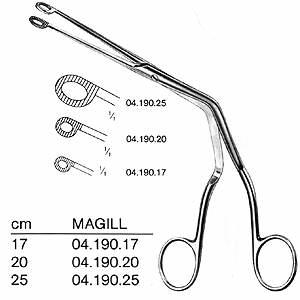 Щипцы MAGILL для введения эндотрахеальной трубки 20 см 04.190.20
