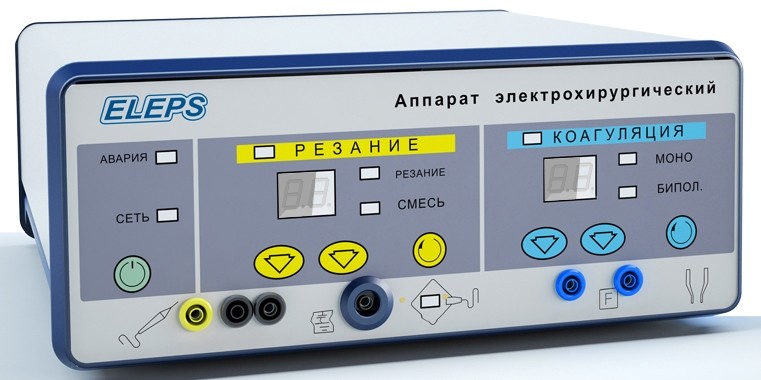 Аппарат электрохирургический высокочастотный ЭХВЧ-200 ЭлеПС, (120 Вт, радиоволновой) (Артикул АЕ-200-04R)