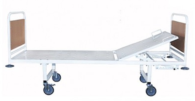 Кровать медицинская общебольничная с головным подъемом со съемной колесной парой КМОсп-02 Ока-Медик
