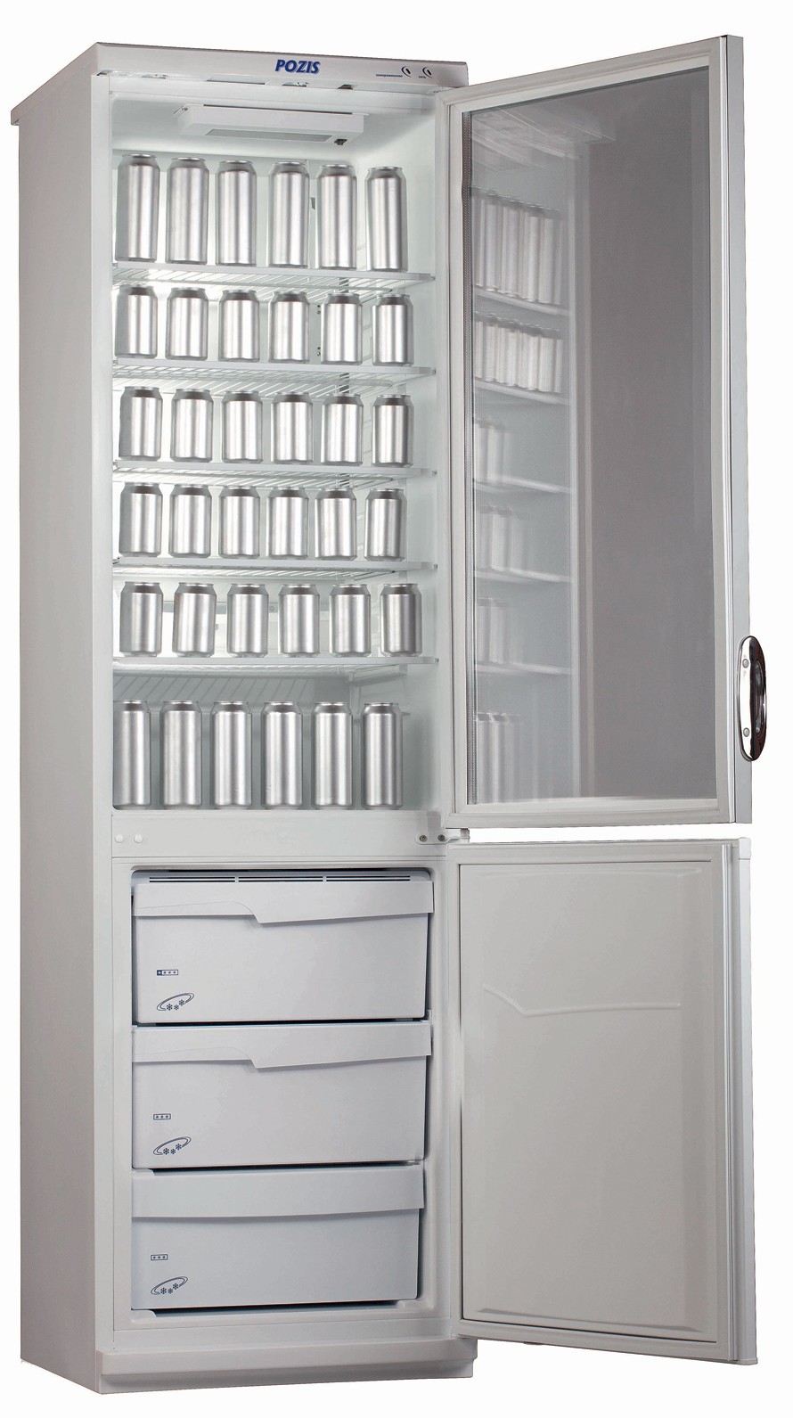 Холодильник-витрина с морозильником POZIS-Мир-164 (270/130 л)