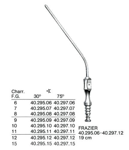 Канюля аспирационная 30º 10 Fr. 19 см FRAZIER 40.295.10