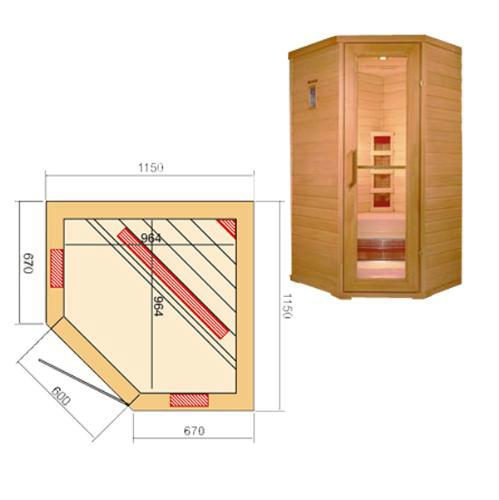 Инфракрасная кабина-сауна СОЛО УГЛОВАЯ