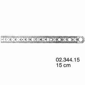 Линейка металлическая с мм/дюйм делениями с перфорацией 02.344.15