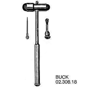 Молоток неврологический для перкуссии с иглой и щеточкой BUCK 02.308.18