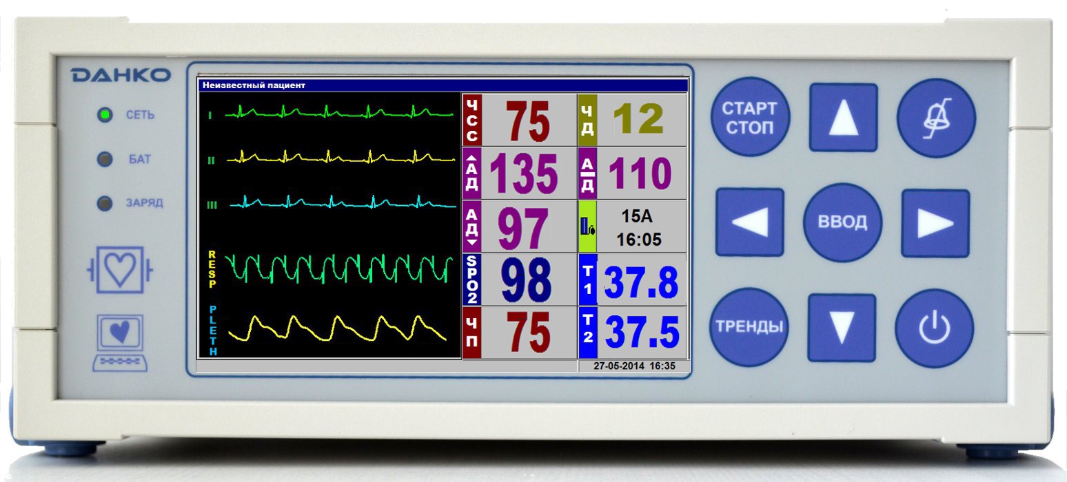 Монитор пациента МАИТ-02 ДАНКО с экраном 5 дюймов