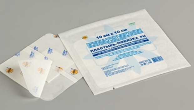 Пластырь-повязка PU с абсорбирующей подушечкой стерильный на полимерной (полиуретановой) основе